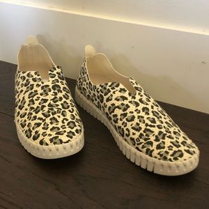 Ilse Jacobsen Leopard Slip On Sneakers